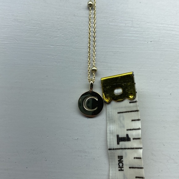 Yellow Gold Vermeil “C” Monogram Necklace - Picture 7 of 8